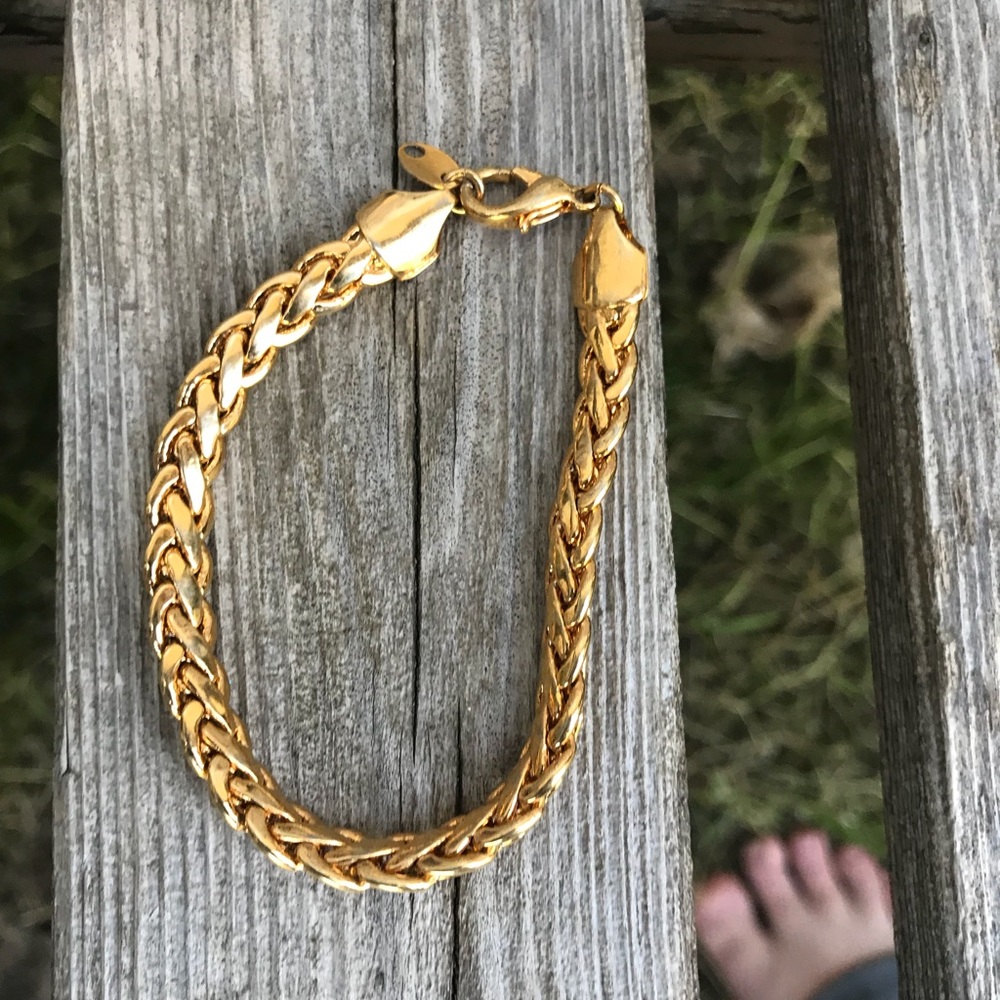 Gold plated bracelet.